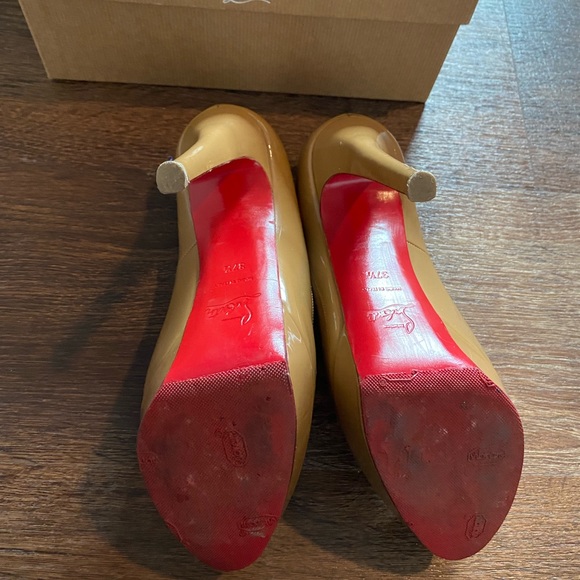 BIANCA PATENT LEATHER HEELS - BEIGE 37.5 - Picture 3 of 7